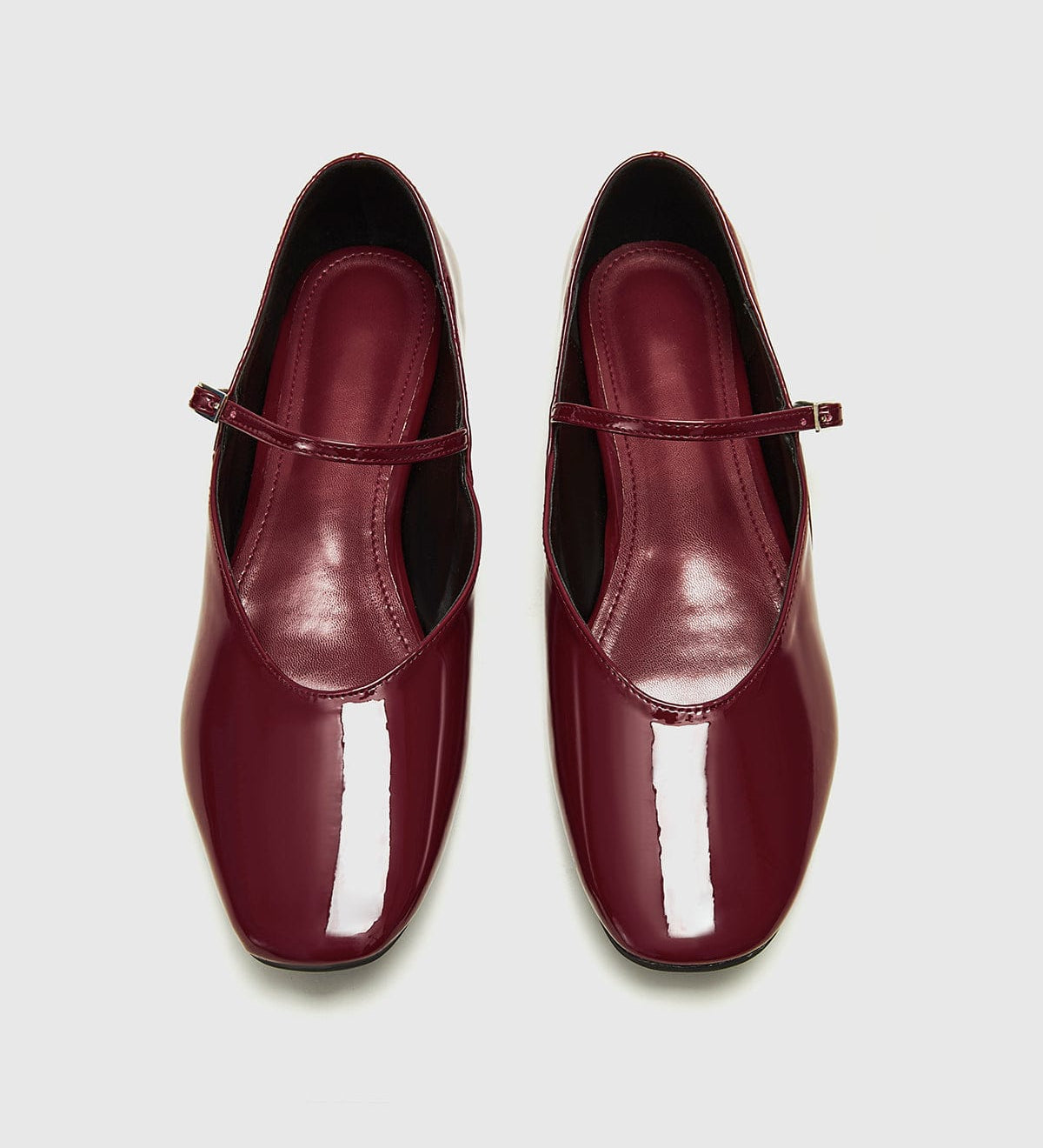 Amélie | Elegante Lackleder-Ballerinas in Bordeaux – Klassisch & Feminin