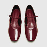 Amélie | Elegante Lackleder-Ballerinas in Bordeaux – Klassisch & Feminin