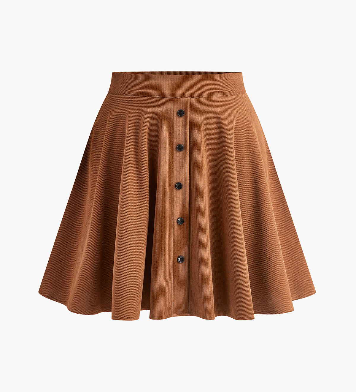 Lina | Ausgestellter Damen-Cordrock mit Knopfleiste