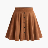 Lina | Ausgestellter Damen-Cordrock mit Knopfleiste