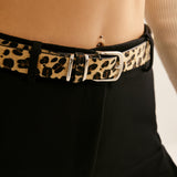 Leandra | Stilvolle Schnalle Leopard Print Gürtel