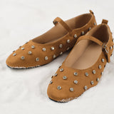 Elegante Velours-Ballerinas mit Strassdetails – Stilvoll & Bequem
