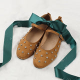 Elegante Velours-Ballerinas mit Strassdetails – Stilvoll & Bequem