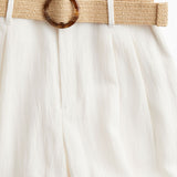 Linnen Hose mit Gürtel für Damen