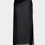 Meredith | Dreiteiliges Bikini-Set mit Wickelband-Design, Perlen-Details und transparentem Pareo