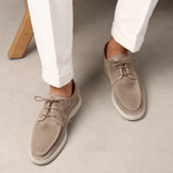Herren Wildleder Schnürschuhe mit Mokassin-Naht