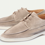 Herren Wildleder Schnürschuhe mit Mokassin-Naht