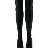 Elegante Overknee-Stiefel aus Velours – Stilvoll & Feminin