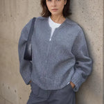 Mia | Strickjacke mit Langarm und Reißverschluss Zendoo.de