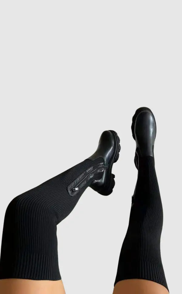 Charlotte | Stretch Strickstiefel Zendoo.de