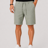 Herren Leinen Shorts mit Kordelzug
