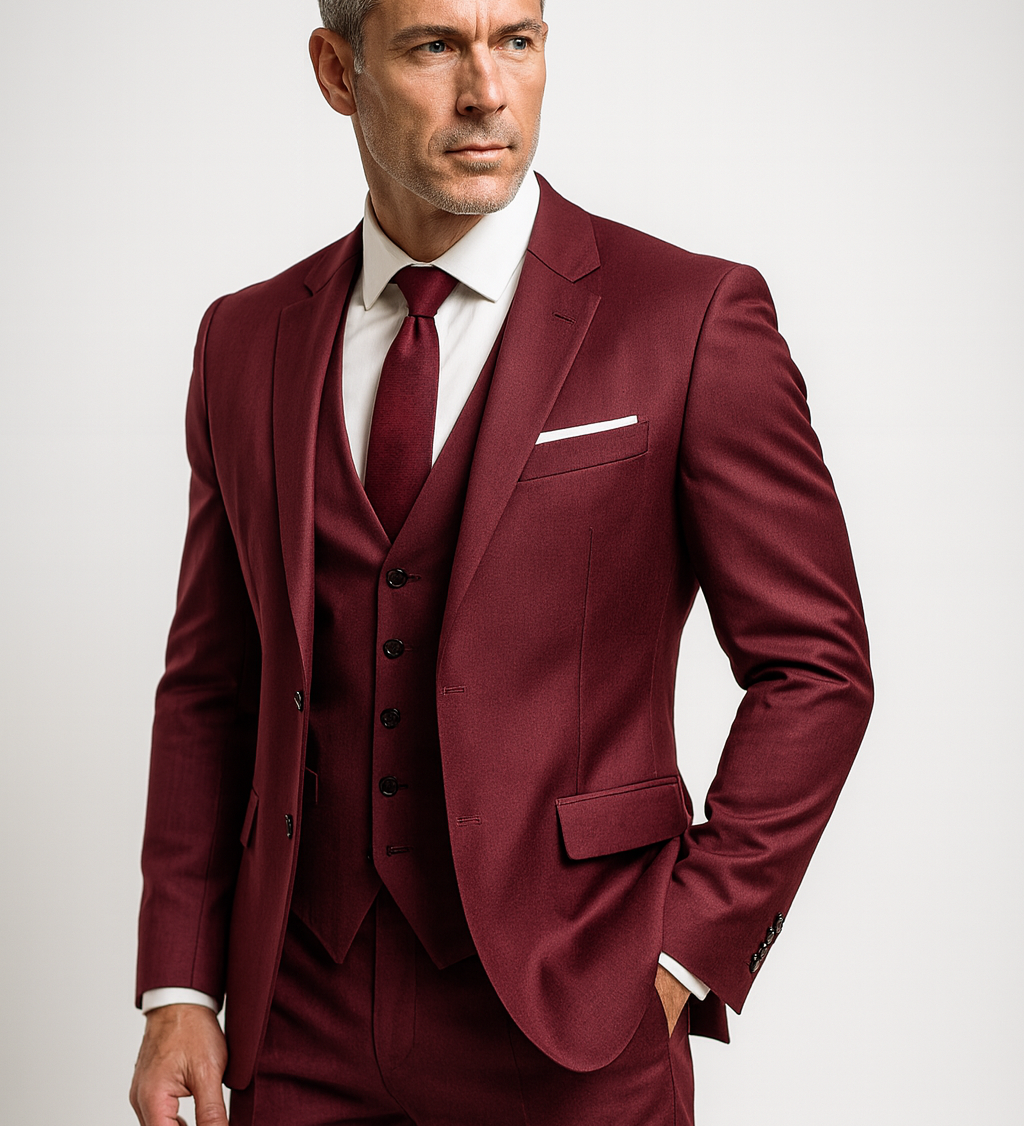 Herren Dreiteiliger Anzug mit Weste und Hose