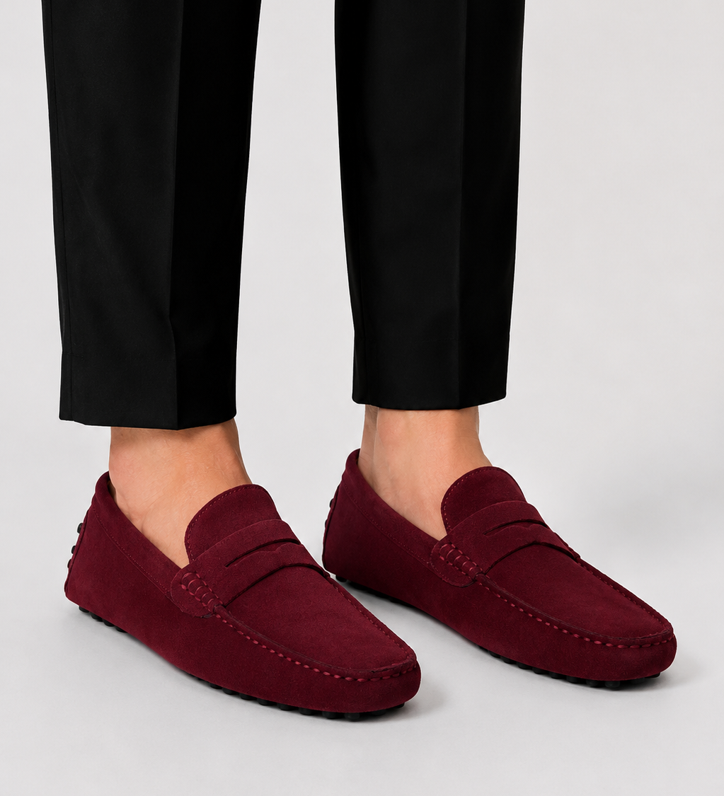 Herren Wildleder Mokassin mit Penny-Riemen