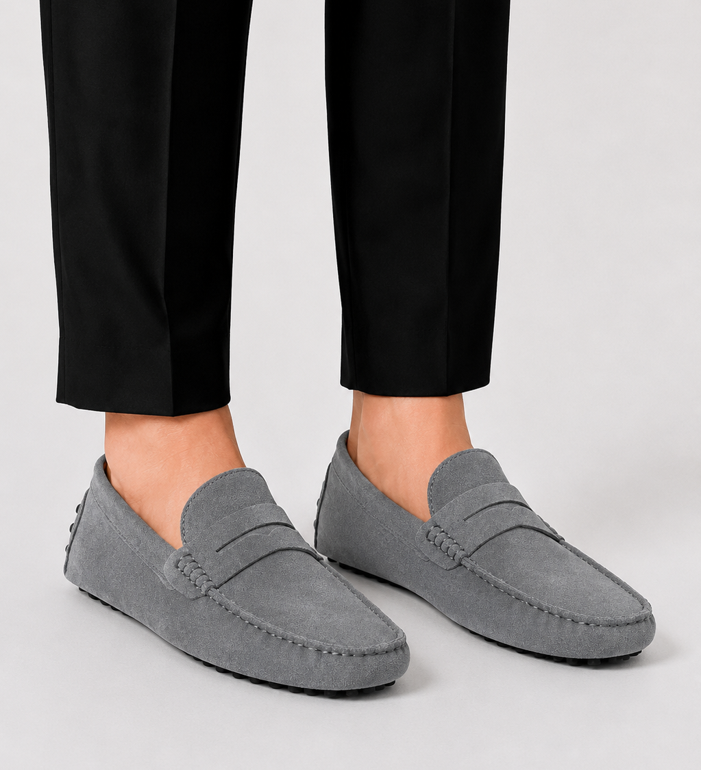 Herren Wildleder Mokassin mit Penny-Riemen