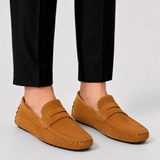 Herren Wildleder Mokassin mit Penny-Riemen