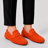 Herren Wildleder Mokassin mit Penny-Riemen
