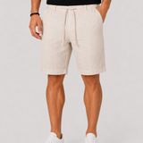 Herren Leinen Shorts mit Kordelzug