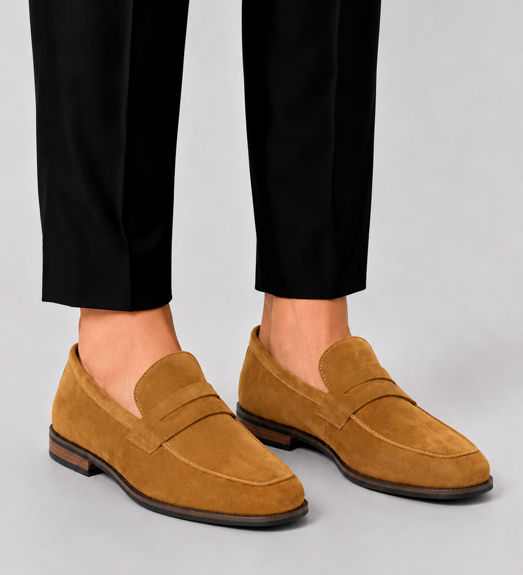 Herren Wildleder Loafer mit Penny-Riemen