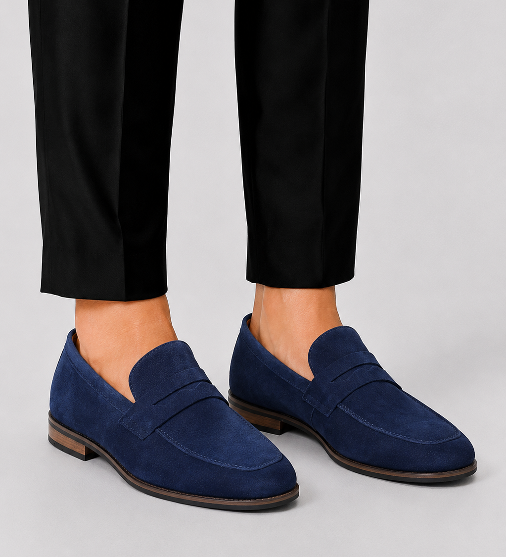 Herren Wildleder Loafer mit Penny-Riemen