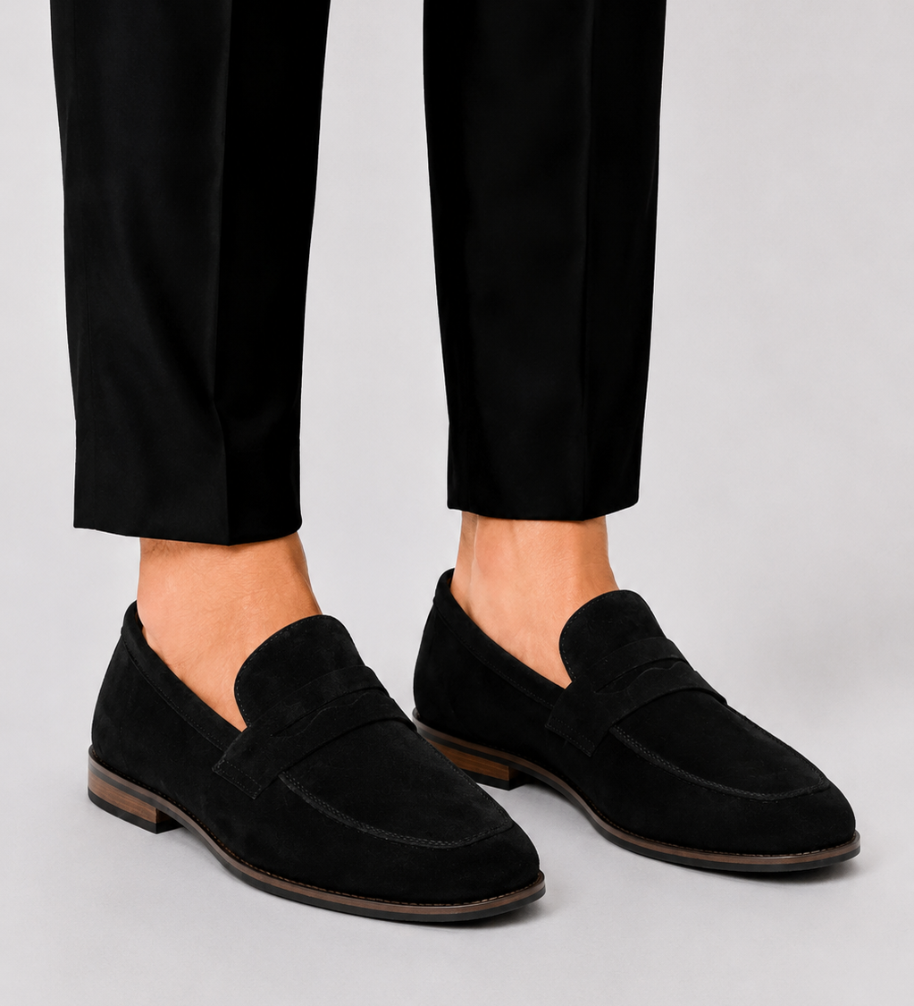 Herren Wildleder Loafer mit Penny-Riemen