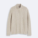 Felix | Zopfstrickpullover mit Halbreißverschluss – Warm & Stilvoll