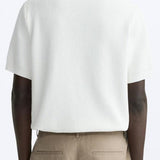 Klassisches Strick-Poloshirt in Weiß