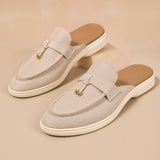 Elegante Beige Loafers mit Goldenen Akzenten – Stilvoll und Komfortabel