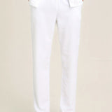 Herren-Loungebundhose in Weiß – Komfort trifft Minimalismus