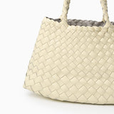 Vera | Gewebte Damenhandtasche aus echtem Leder mit Doppelhenkeln – Große Alltagstasche