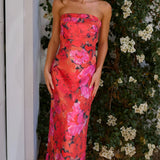 Johanna | Romantisches Bandeau-Blümchenkleid – Eleganter Blütenzauber für stilvolle Auftritte