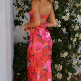 Johanna | Romantisches Bandeau-Blümchenkleid – Eleganter Blütenzauber für stilvolle Auftritte