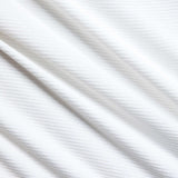 Henrietta | Weiß Geripptes Racerback-Crop-Top mit High-Neck-Ausschnitt