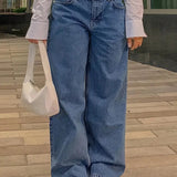 Low Waist Baggy Jeans – Blaue 90er-Jahre Jeans mit weiter Passform
