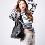 City-Handtasche mit Crossbody-Option und praktischen Fächern