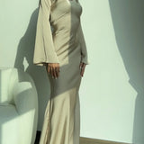 Sophie | Langärmliges Maxikleid – Fließender Schnitt für Eleganz und Komfort Zendoo.de