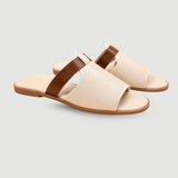 Eleganten Sandalen in Cremeweiß