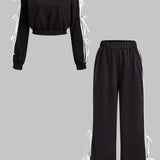 Leonie | Sportliches Zweiteiler-Set mit Schleifen-Details