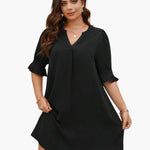 Isadee | Bequemes Kleid Mit V-Ausschnitt Zendoo.de