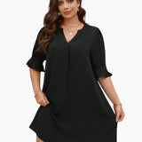 Isadee | Bequemes Kleid Mit V-Ausschnitt Zendoo.de