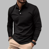Langarm Poloshirt Herren – Stilvolles Freizeitshirt mit Knopfleiste