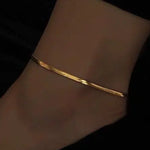 Sophie | Zeitloses Clara Fußkettchen in  Silber Zendoo.de