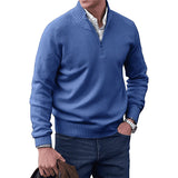 Klassischer Herren Pullover mit Reißverschlusskragen – Stilvoller Strick für jeden Anlass
