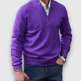 Klassischer Herren Pullover mit Reißverschlusskragen – Stilvoller Strick für jeden Anlass