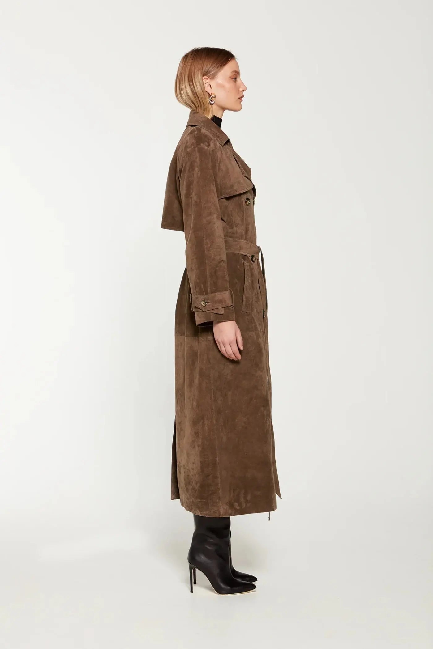 Ella | Wildleder Trenchcoat Zendoo.de