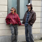 Jade | Übergroße Kontrastnaht Jacke Zendoo.de