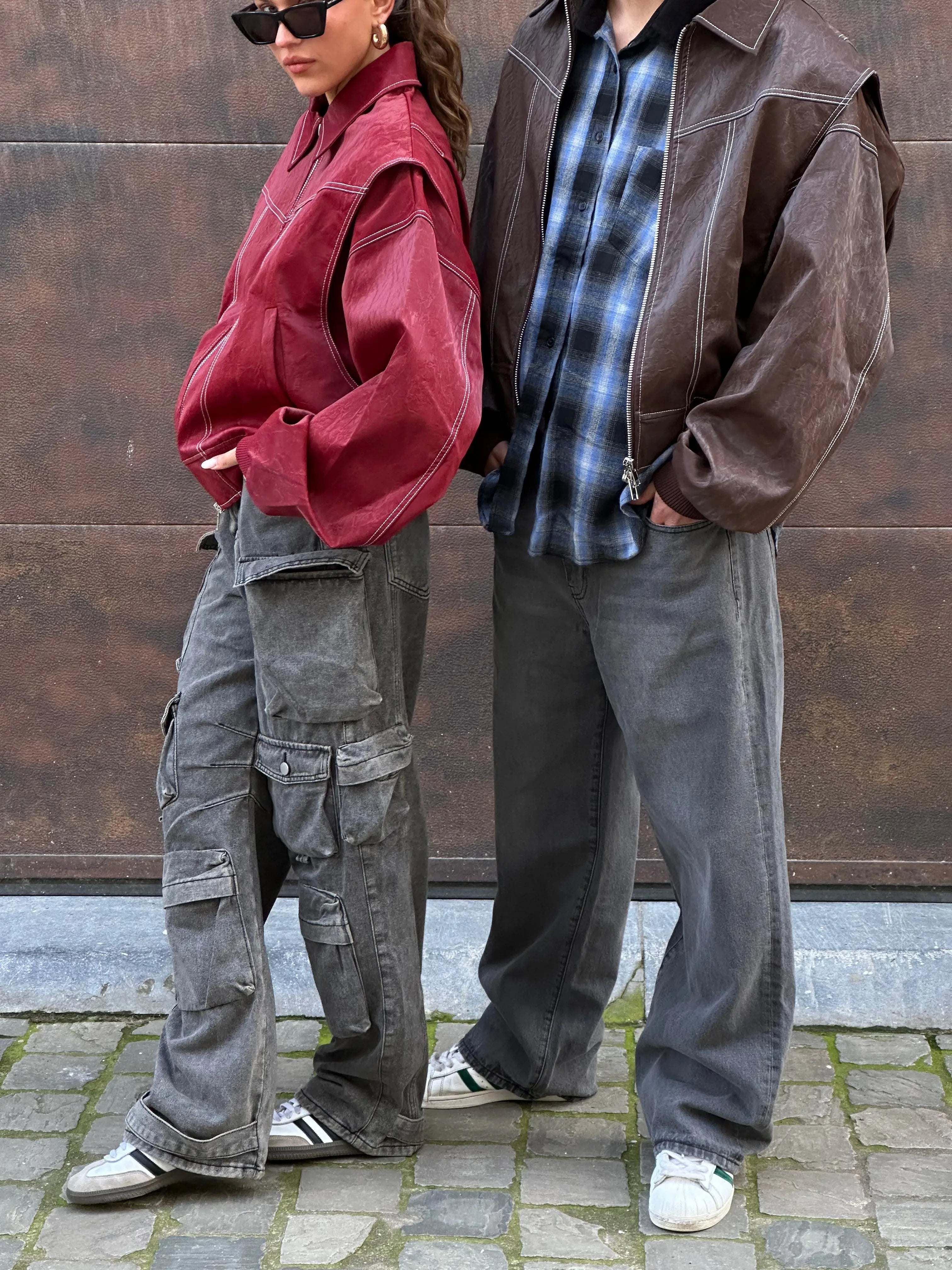 Jade | Übergroße Kontrastnaht Jacke Zendoo.de