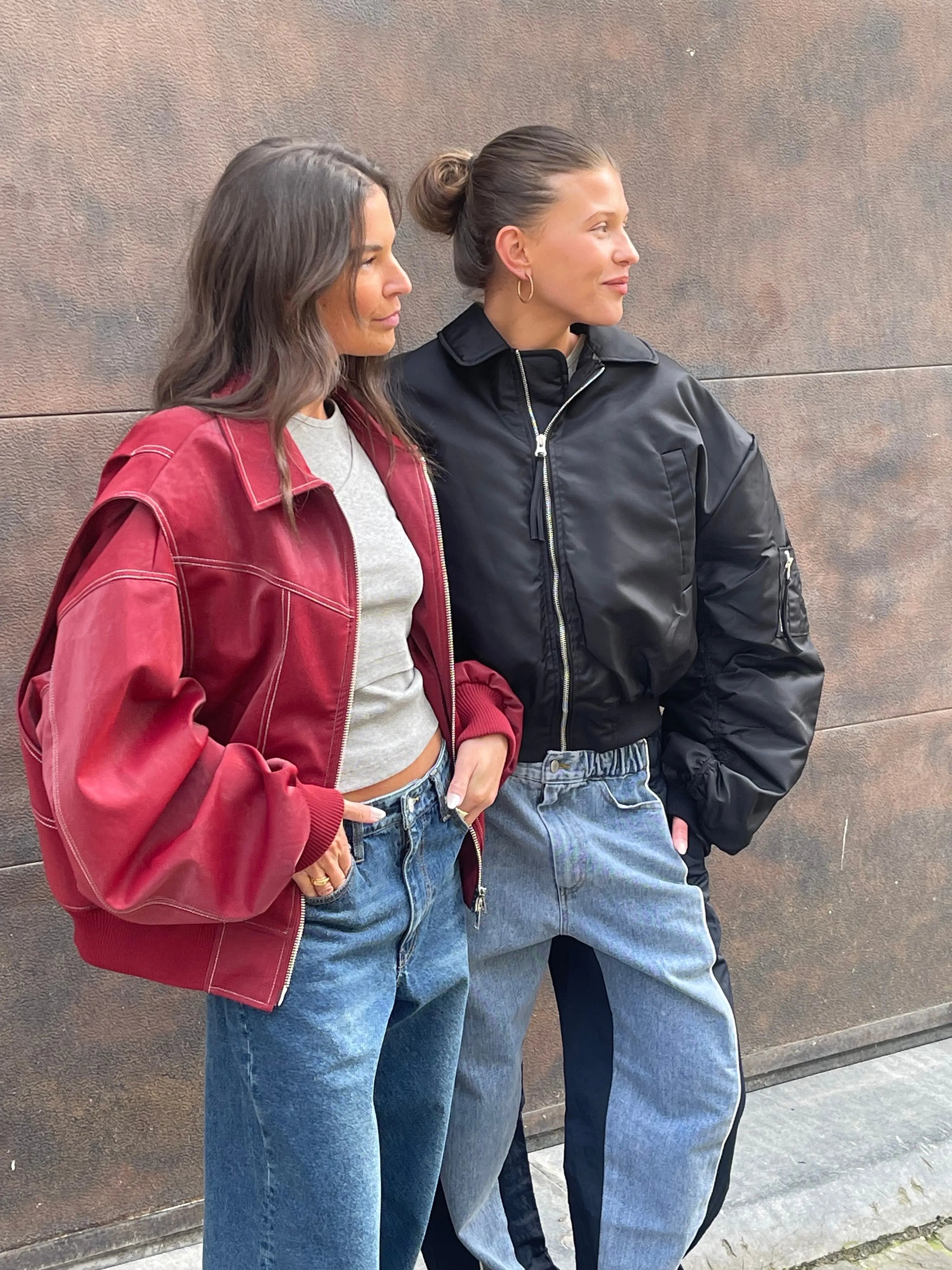 Jade | Übergroße Kontrastnaht Jacke Zendoo.de