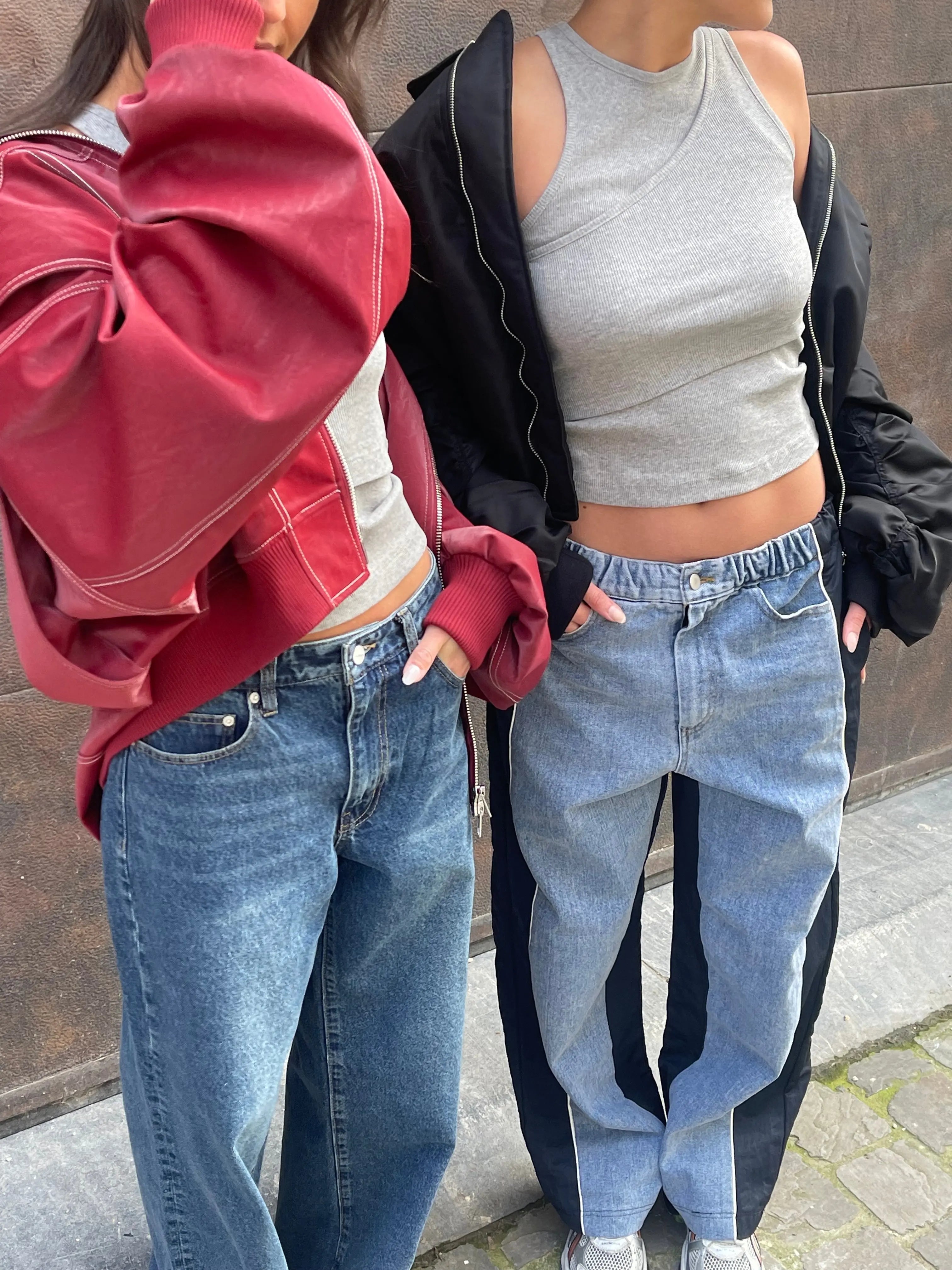 Jade | Übergroße Kontrastnaht Jacke Zendoo.de