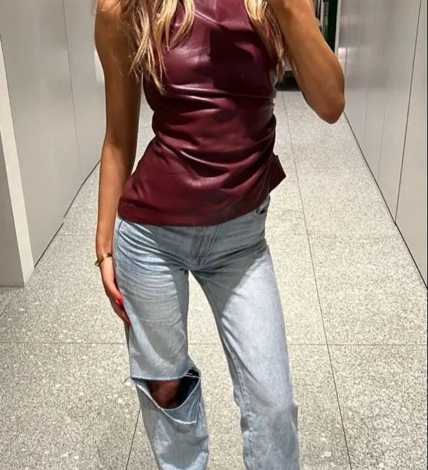 Mia | Rotes Top in Burgunder Zendoo.de