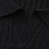 Christian | Herren Kurzarm Fein Rippenstrick Polo-Shirt